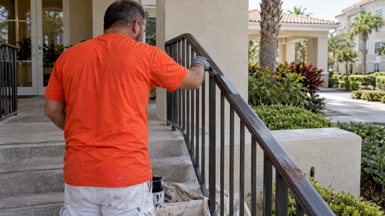 Stop 12–18 Month Failures: Central Florida Metal Railing Painting