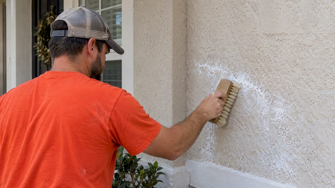 Efflorescence on Stucco: Dry Brush First, Find the Moisture Source