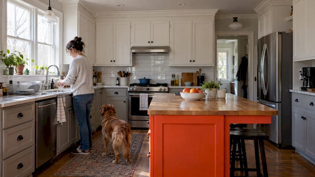 Kitchen Paint Finish: Walls, Trim, Ceilings and Cabinets